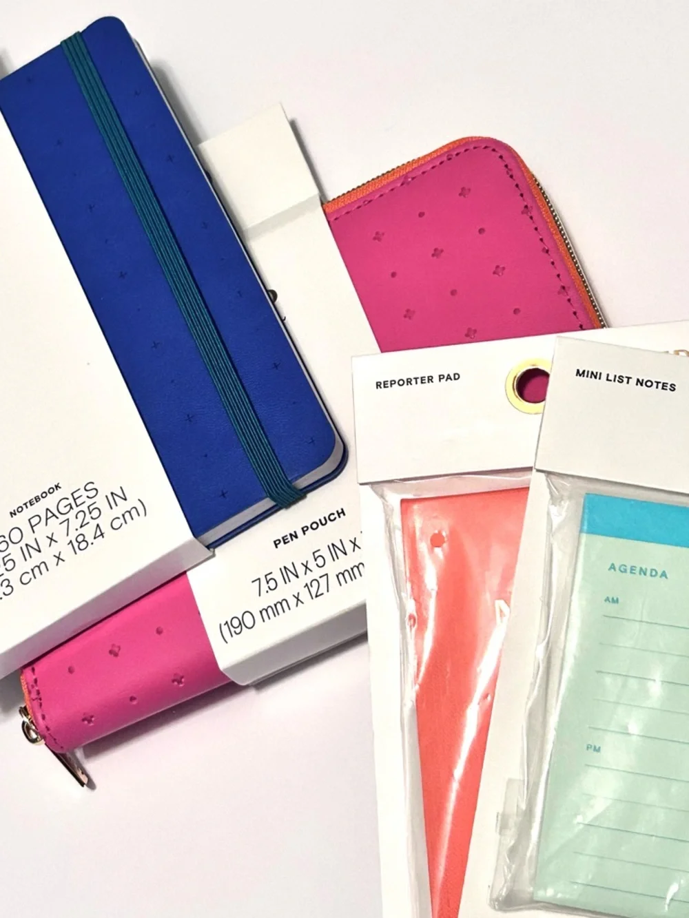Noted By Post-It Office Set Pen Pouch, Notebook, Reporter Pad & Mini List Notes